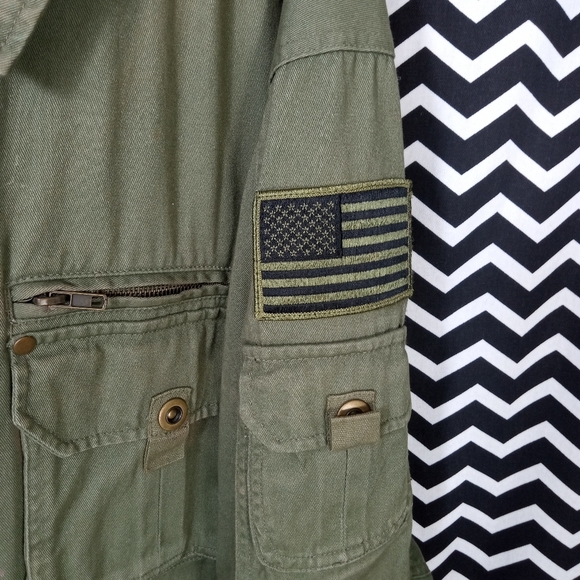BOULDER CREEK 9 pocket utility jacket military x army plus big tall men 4XL - cr - Picture 4 of 8
